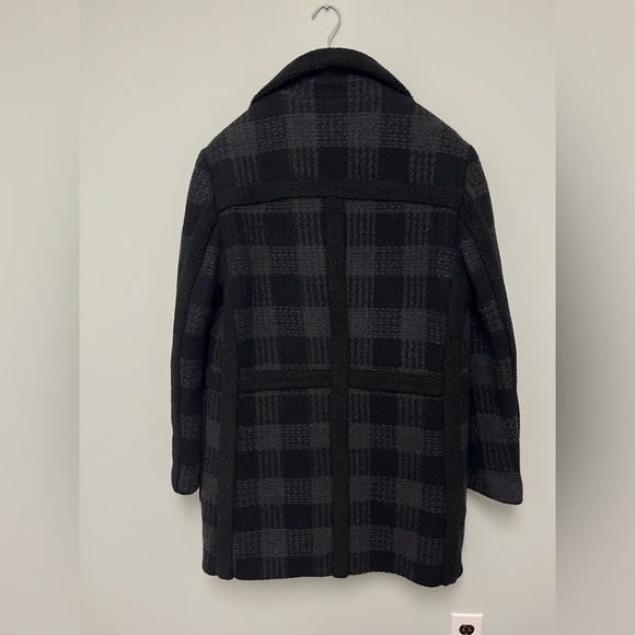 Brand-new w/tags JOHN VARVATOS Runway Blue/Black Plaid Faux Shearling 48 38 - Picture 10 of 12